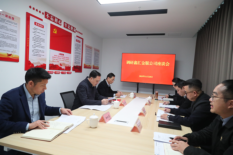 市國(guó)資委黨委書(shū)記、主任楊毅到鑫匯金服公司調(diào)研